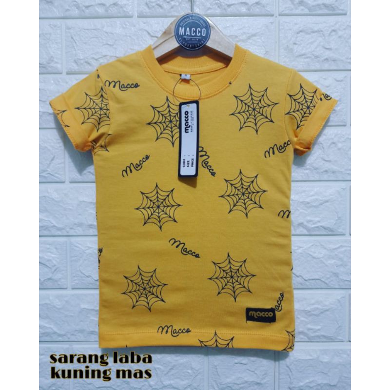 MACCO SARANG LABA KUNING MAS/kaos anak distro/BISA COD