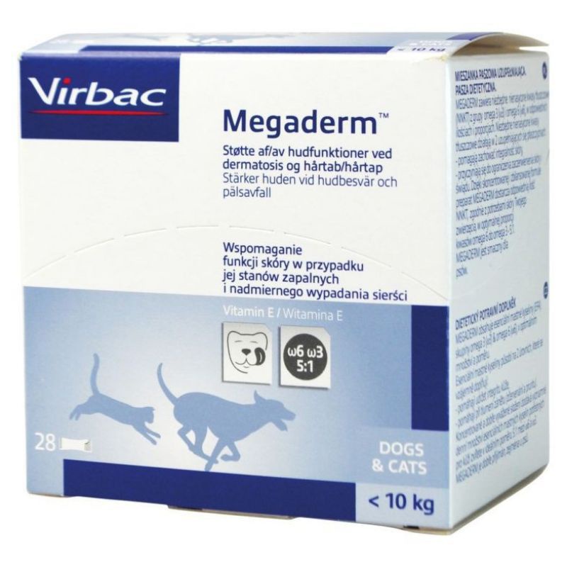 Virbac Megaderm 4ml box isi 28sachet / vitamin bulu virbac