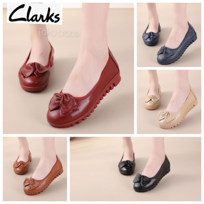 Sepatu kulit Wanita / Sepatu clarks radial ulir kulit asli / Sepatu Wanita Clarks radial
