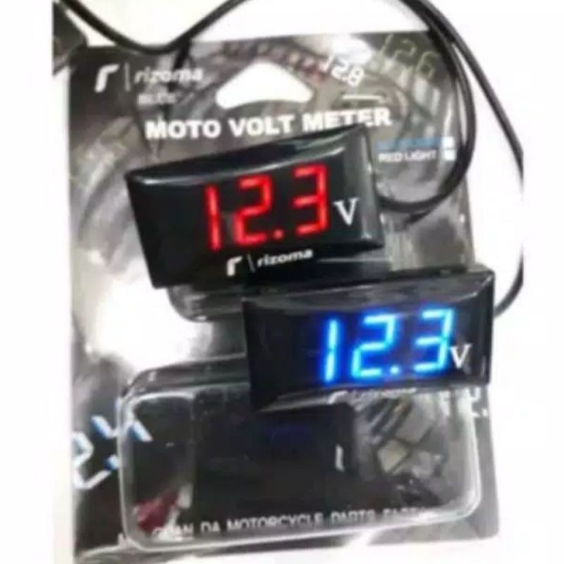 Voltmeter Motor Voltmeter Rizoma 100 % Original Volt Meter Rizoma Digital Accu Aki