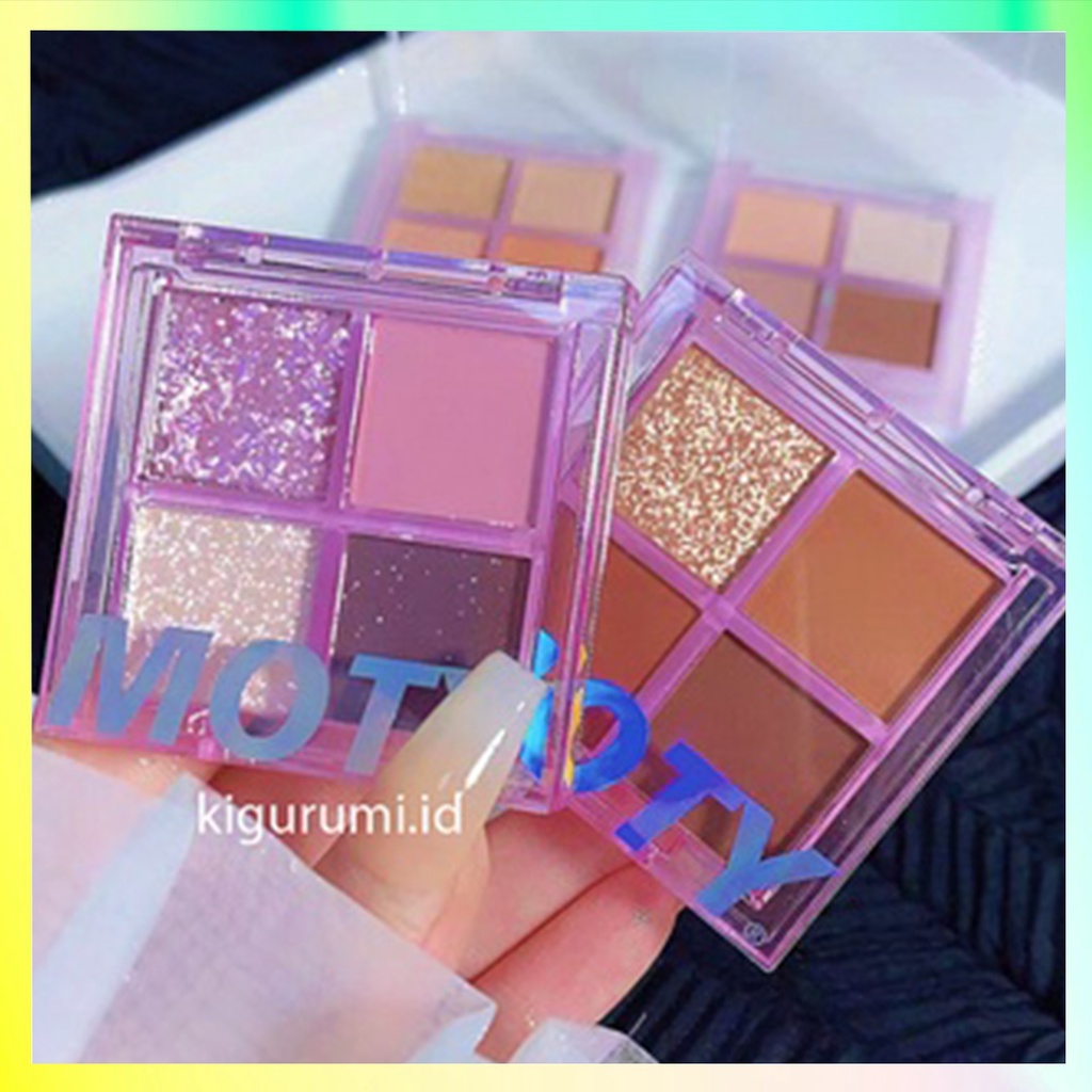 MOTY Eyeshadow 4 Warna (New) Kombinasi Glitter Ungu Drable XX056