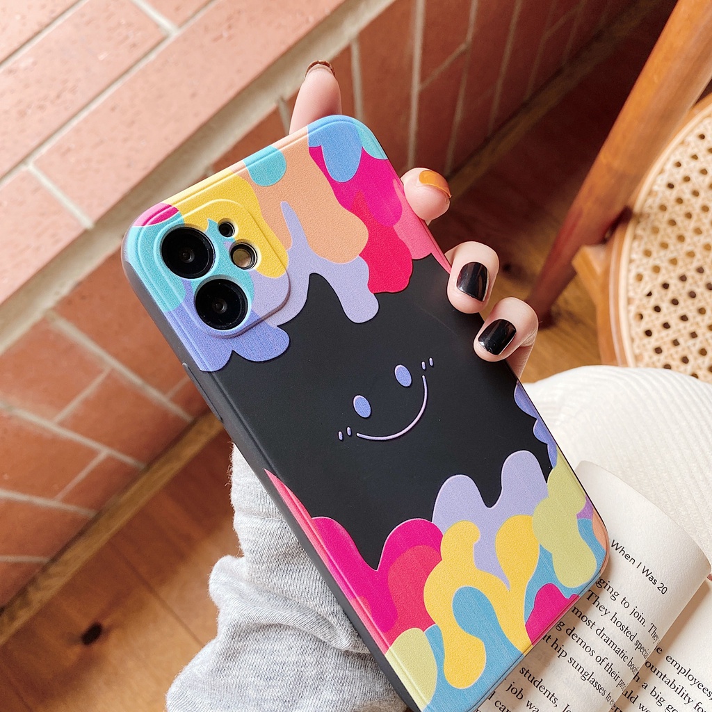 RedMi Note 10S Note10Pro Note 10 9T X3NFC M3 Note9s Note9 Note8 Note8Pro Note7 Note7Pro Love Smiley Colorful Soft Silicone Case DGX