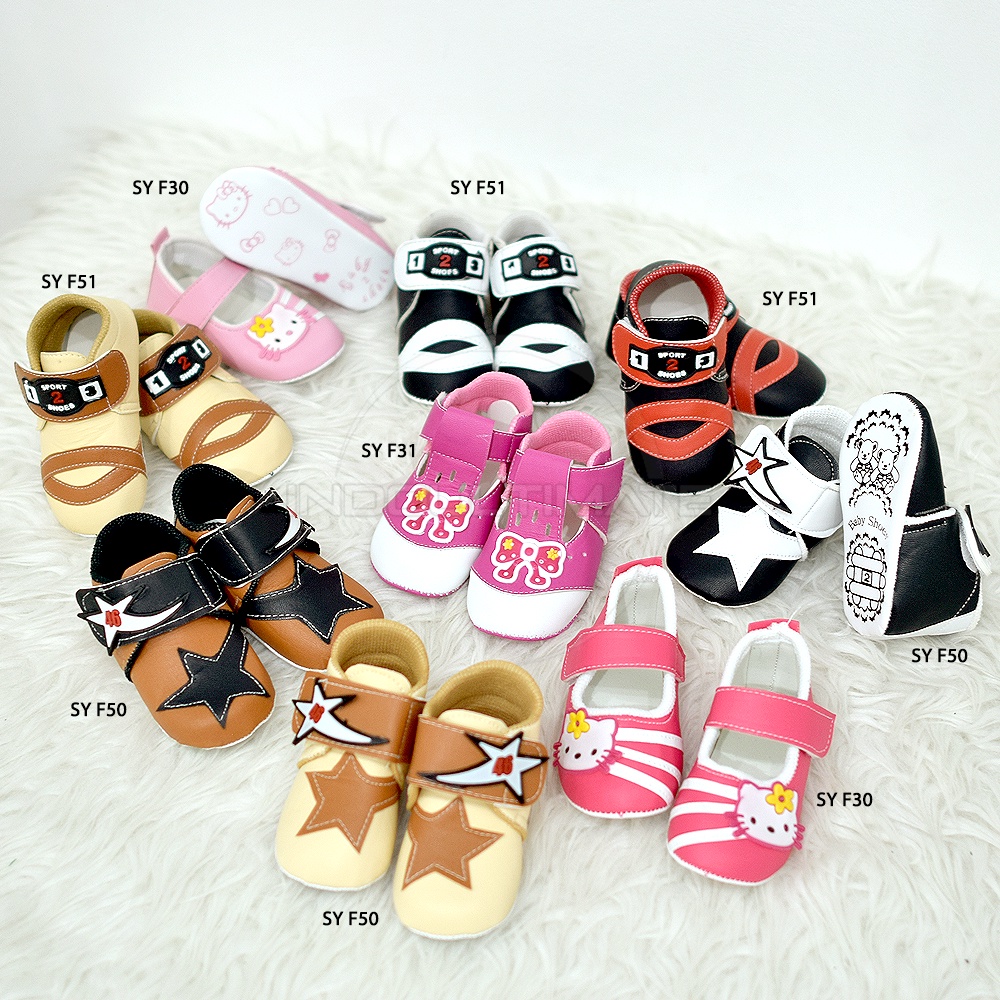 Sneakers Sepatu Prewalker Bayi Perempuan KUALITAS STANDARD SY-F31 Baby Shoes Sneakers Alas Kaki Anak Cewek Alas Kaki Anak Bayi Balita Baby Flat Shoes Prewalker Baby Shoes Sepatu Bayi Sepatu Anak Alas Kaki Bayi