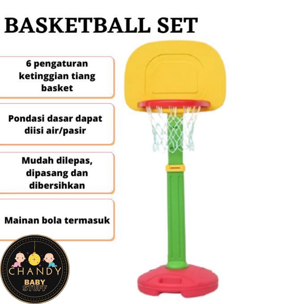 MAINAN ANAK BASKET BALL RING SET JM-30013