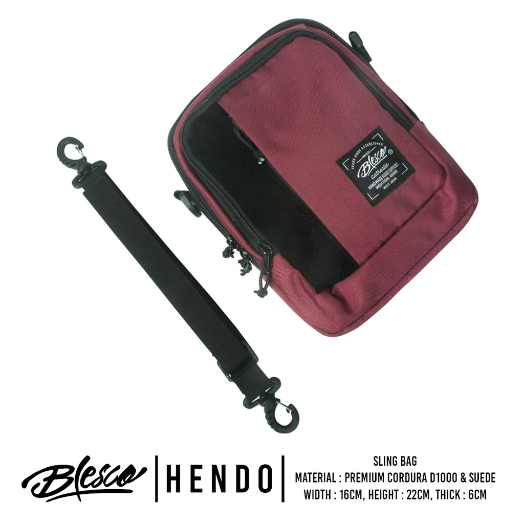 Tas Selempang Mini Wanita Simple Trendi Maroon Blesco Hendo