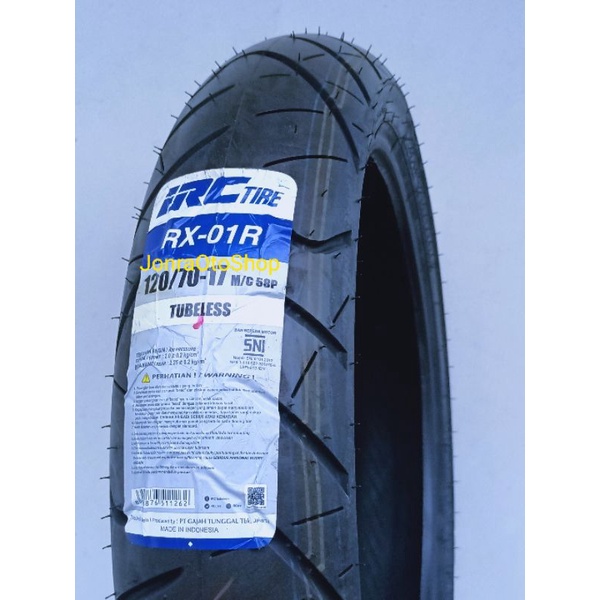 [ ASLI ] GRATIS PENTIL Ban Luar Belakang Tubeless Tubles IRC 120/70-17 Yamaha New Vixion Ring 17 DIK