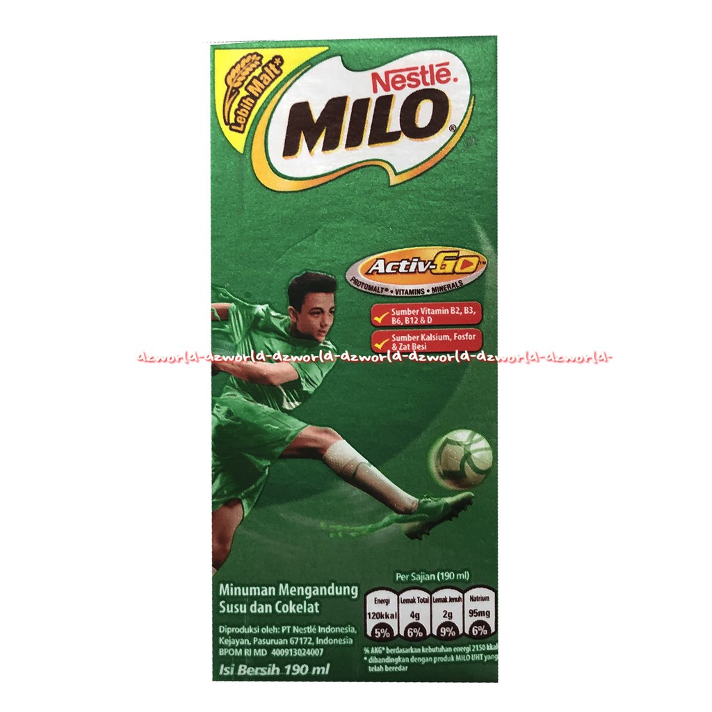 

Milo Activ Go Susu UHT Coklat 190ml Susu Milo Siap Minum Milo Kotak Millo Active Aktif Go Cokelat Susu Cair