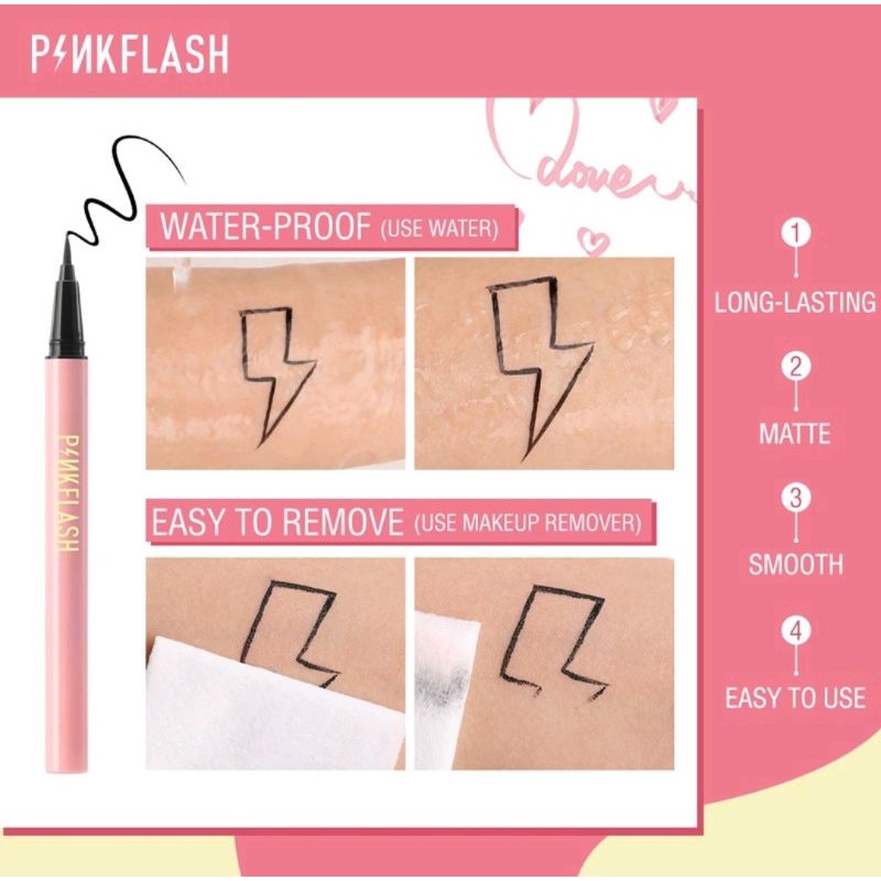 [BPOM] PINKFLASH Waterproof Easy Eyeliner | Pink Flash Eyeliner