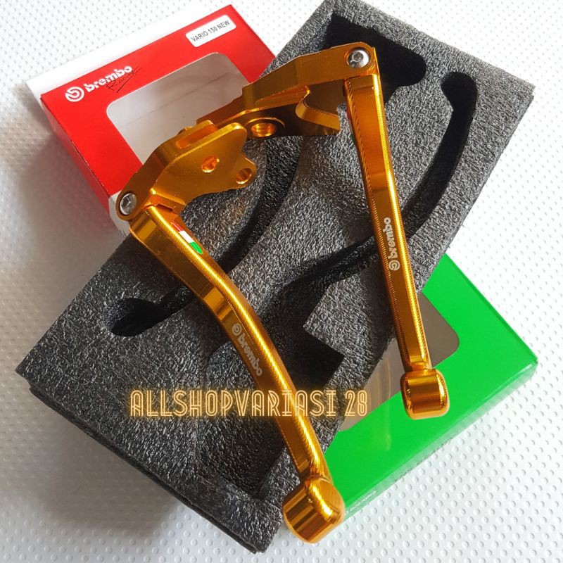 Handle Brembo gold & black lipat Ukir Beat Mio Fu Vario old Vario new 125 150