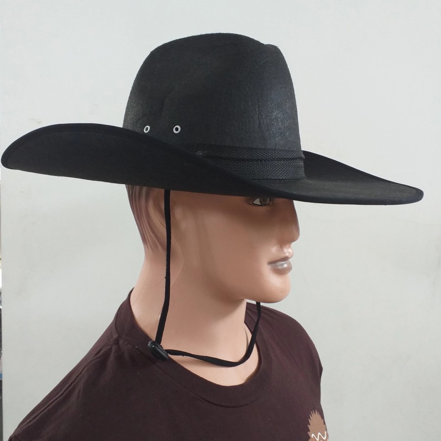 Topi Cowboy Koboy Prabowo Laken Lebar Anak Remaja Dewasa/Topi Zorro