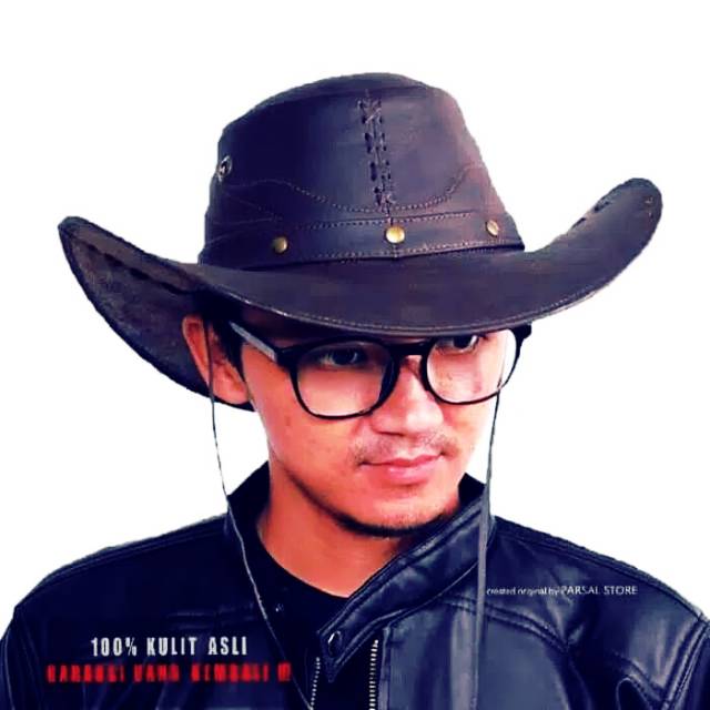 [LANGKA] [ASLI] Topi Koboi Kulit Domba Asli 100%