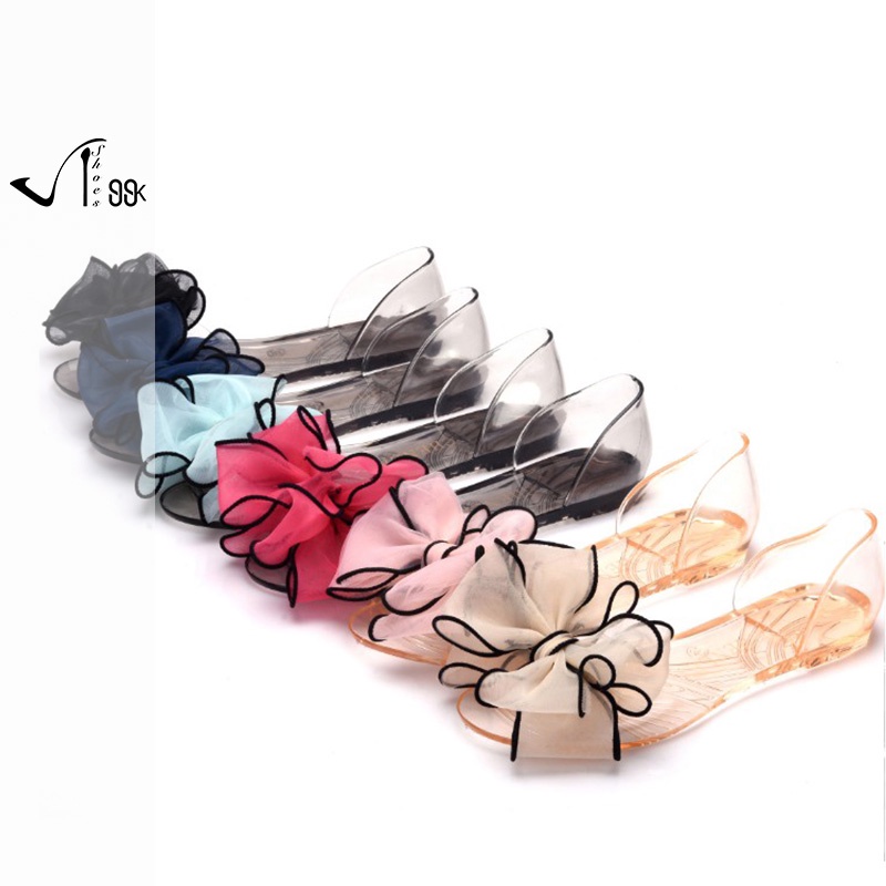 Ribbon Transparent Slipper /Sendal Pantai Wanita 5050 (36-41）