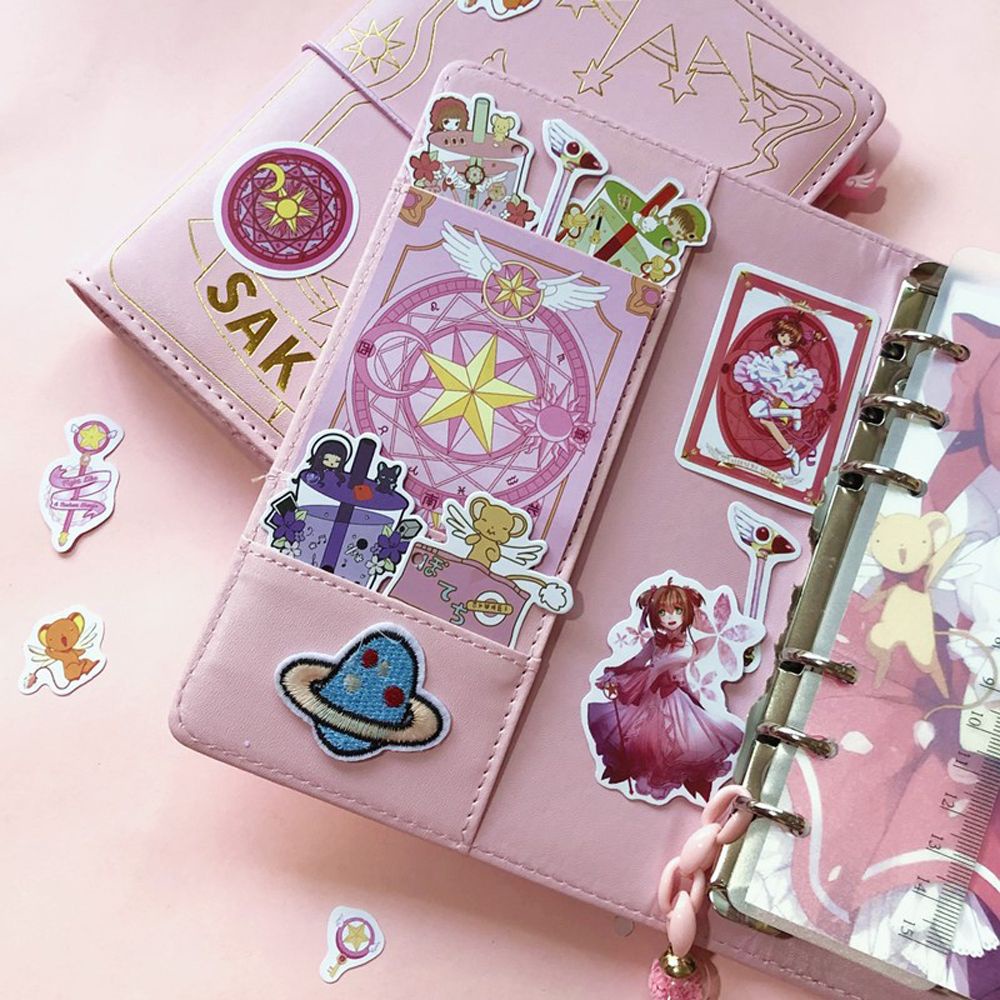 Buku Notebook / Catatan / Agenda / Diary Motif Anime Jepang Sakura Warna Pink Untuk Sekolah