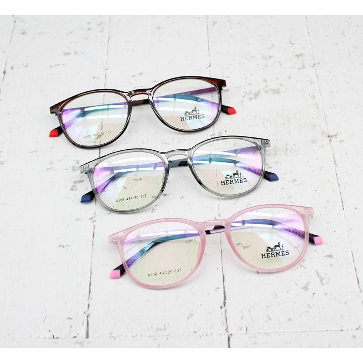Frame Kacamata Minus Baca Fashion 108 Oval Pria Wanita Termurah