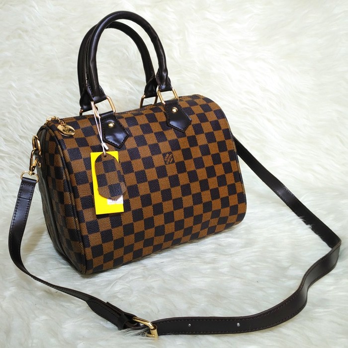 PROMO Tas LV Speedy Bandoliere 25 Damier Terlaris