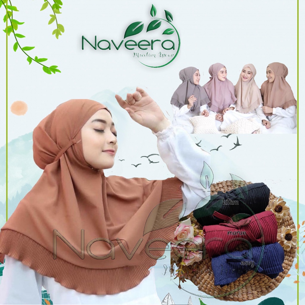 Hijab bergo maryam plisket / bergo plisket maryam instan