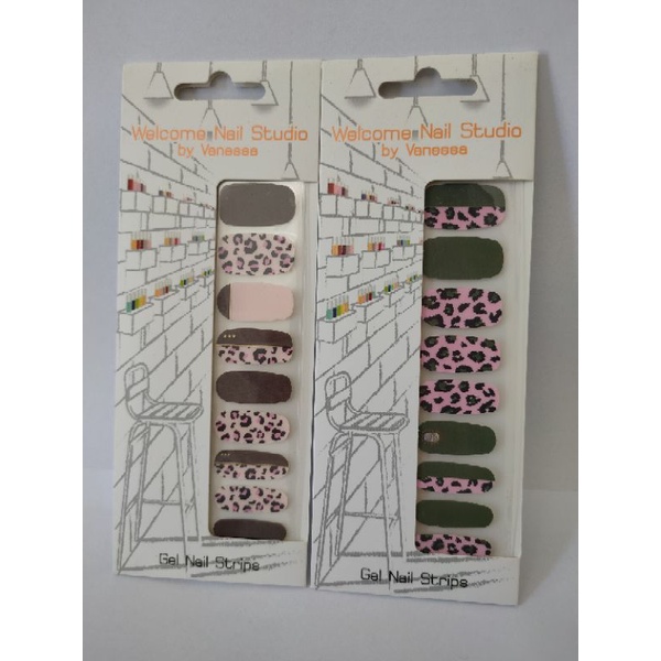 Stiker Kuku Korea motif loreng leopard