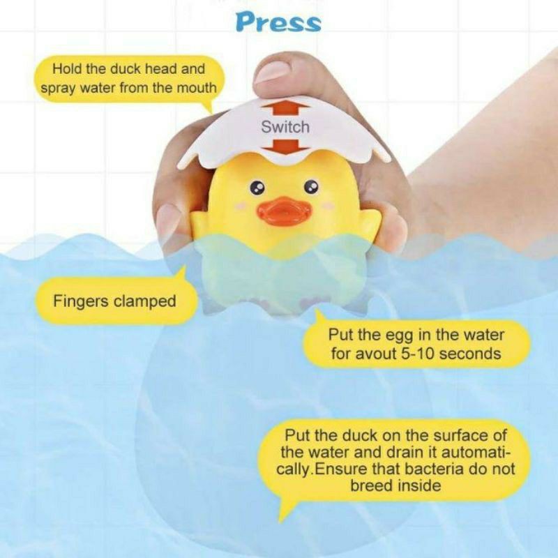 MAINAN MANDI BAYI BATH TOYS FLOATING EGG DUCK PENGUIN