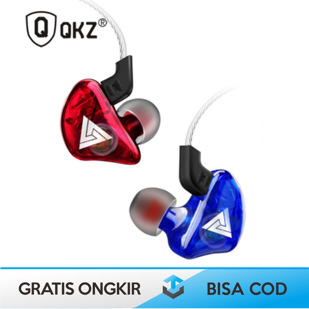 EARPHONE SPORT KABEL KUAT QKZ CK5 ORIGINAL MIC JERNIH FULL BASS MURAH