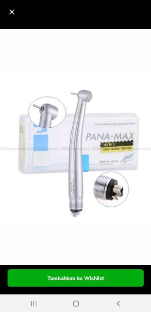 Handpiece Hi Speed NSK Panamax 4 Hole 2 Hole Kunci dan Push Button Jepang