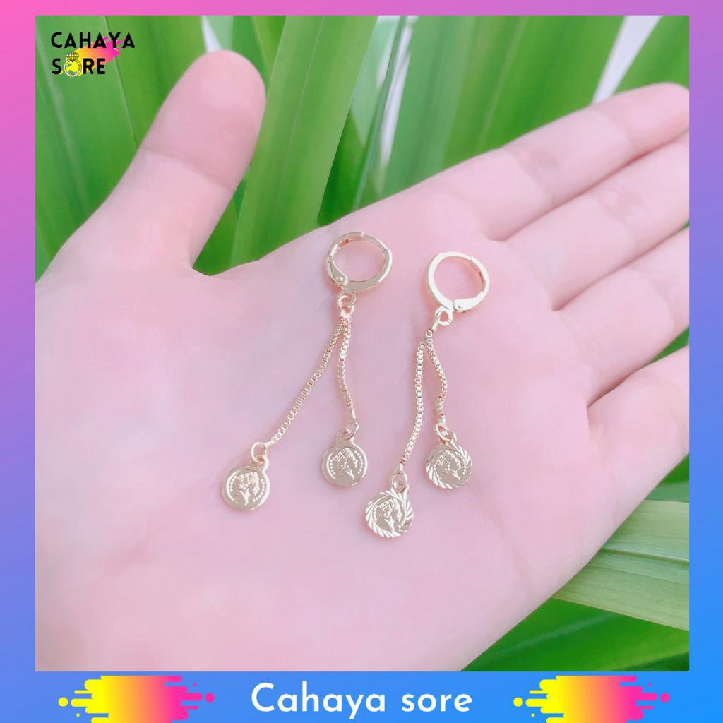 Anting Xuping Gold Anting Dewasa Model Clip Permata Mutiarai AD29