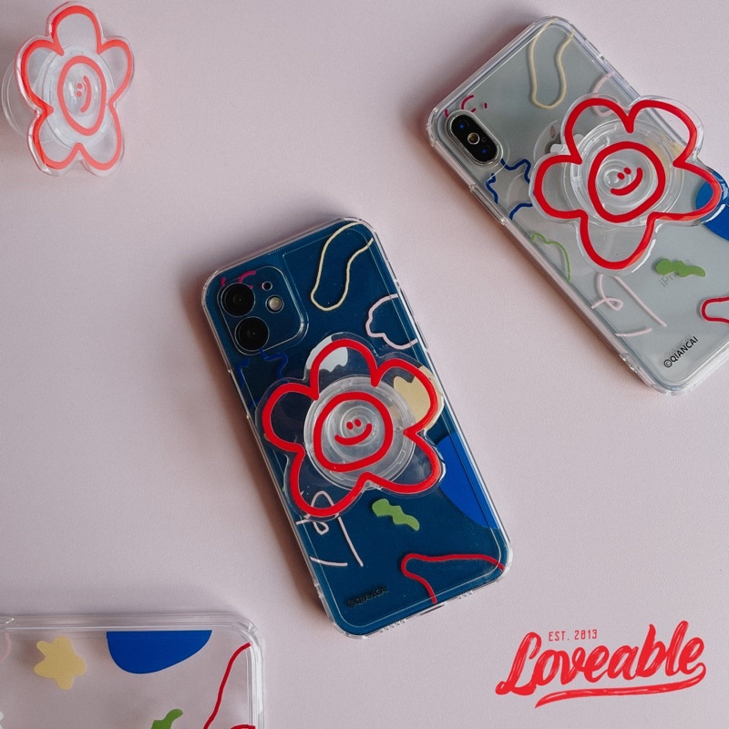 kindness case with smile popsocket for iphone 7 8 se2020 x xs max 11 12 promax