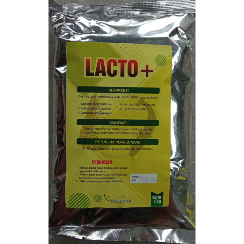 Probiotik campuran pakan untuk Udang dan ikan mengandung Lactobacillus Lacto + 1 kg