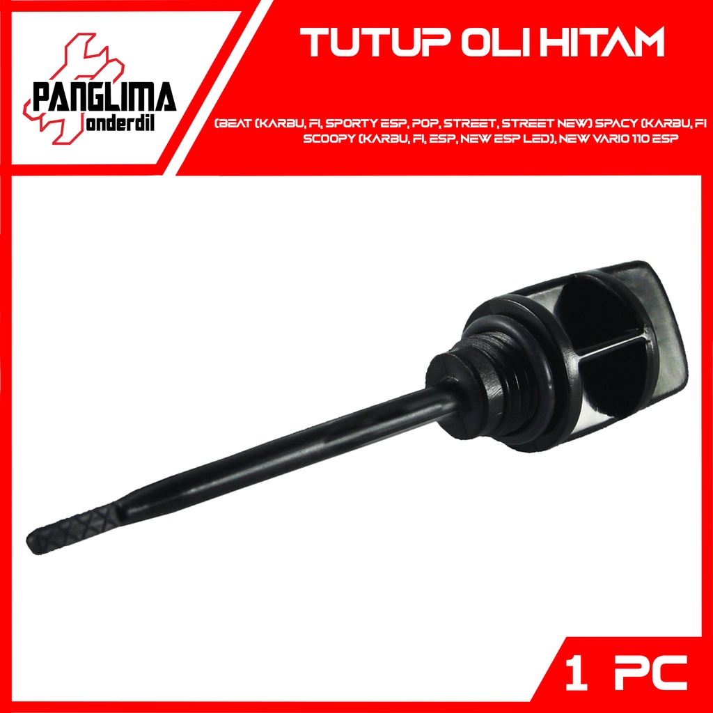 Tutup Oli Mesin Hitam Beat FI-F1-Pop-Sporty-Street-eSP &amp; Vario 110 &amp; Spacy &amp; Scoopy LED Penutup-Pengukur-Colokan Oil Atas Set Seal-Oring-Karet