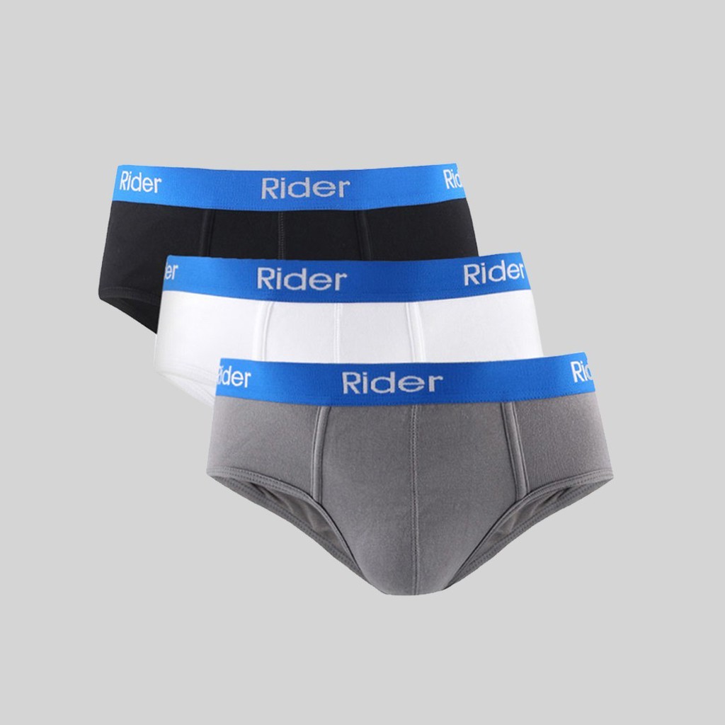 1 Box 3 Pcs Celana Dalam Rider R 333 B - CD Pria Dewasa - Karet Pinggang Boxer