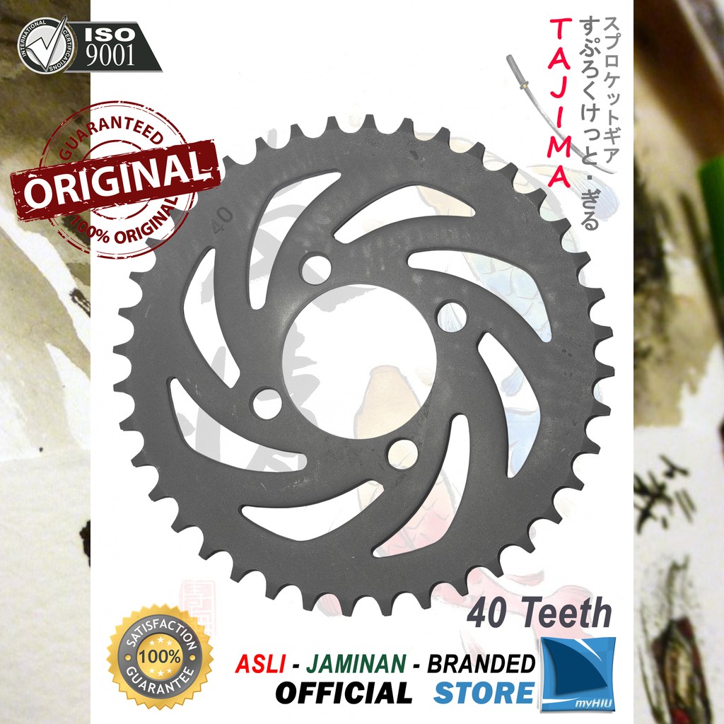 Gigi Tarik 40T ~ 46T KAWASAKI Blitz, ZX 130 Gir Belakang - Rear Sprocket Gear TAJIMA