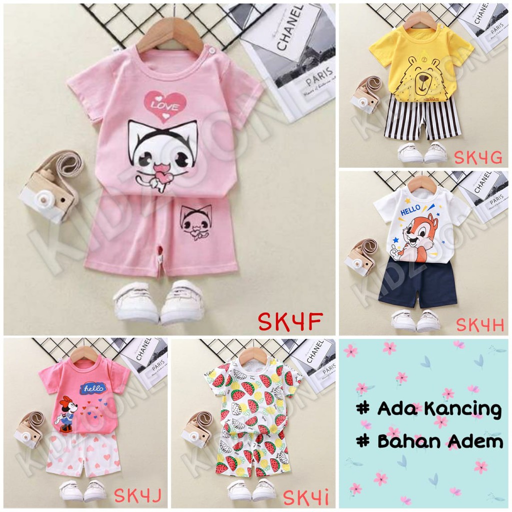 Setelan Baju  Anak  Cowok Cewek  Lucu  Adem Murah Impor 