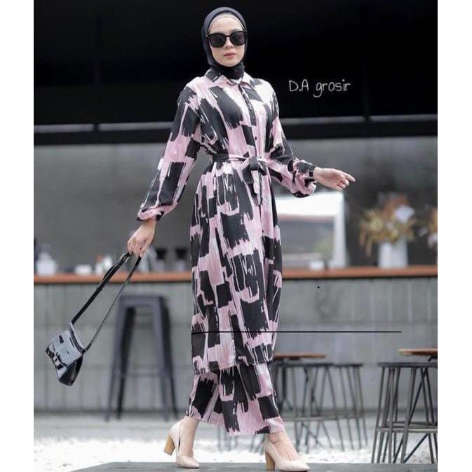 SETELAN TUNIK DUALIPA | SETELAN TUNIK | SETELAN TUNIK RAYON VISCOSE | TUNIK TERBARU | COD//Izdihaar_olshop