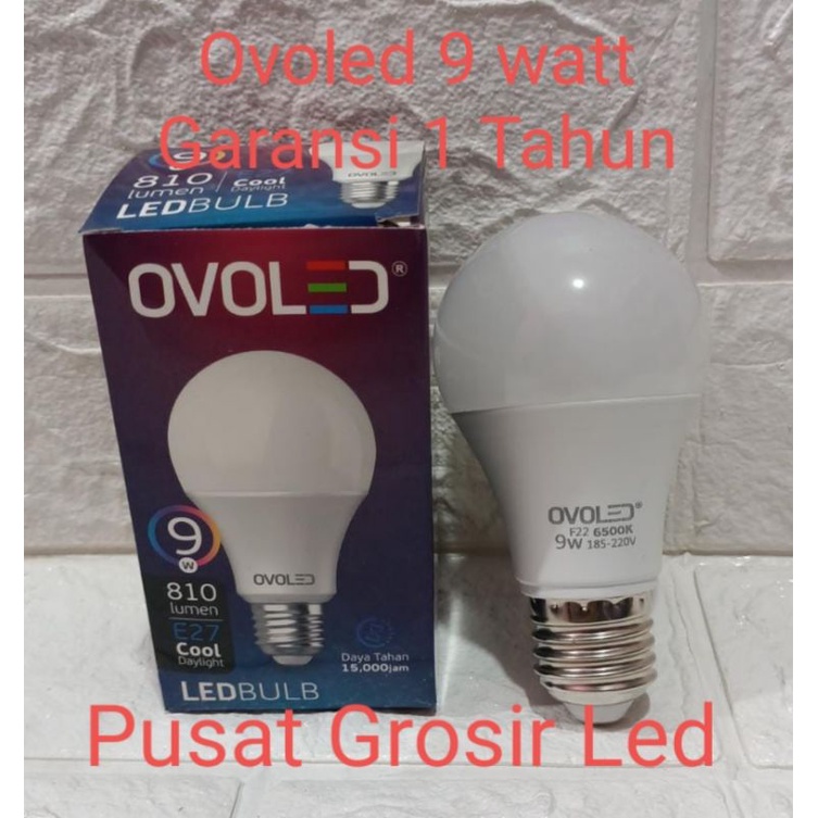 Ovoled Lampu Led Bulb 9 watt Garansi 1 Tahun Cahaya Putih