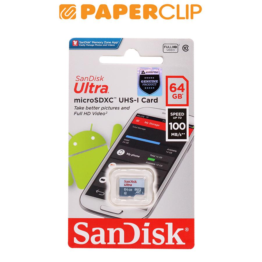 SANDISK MICROSD 64GB C10 100MB