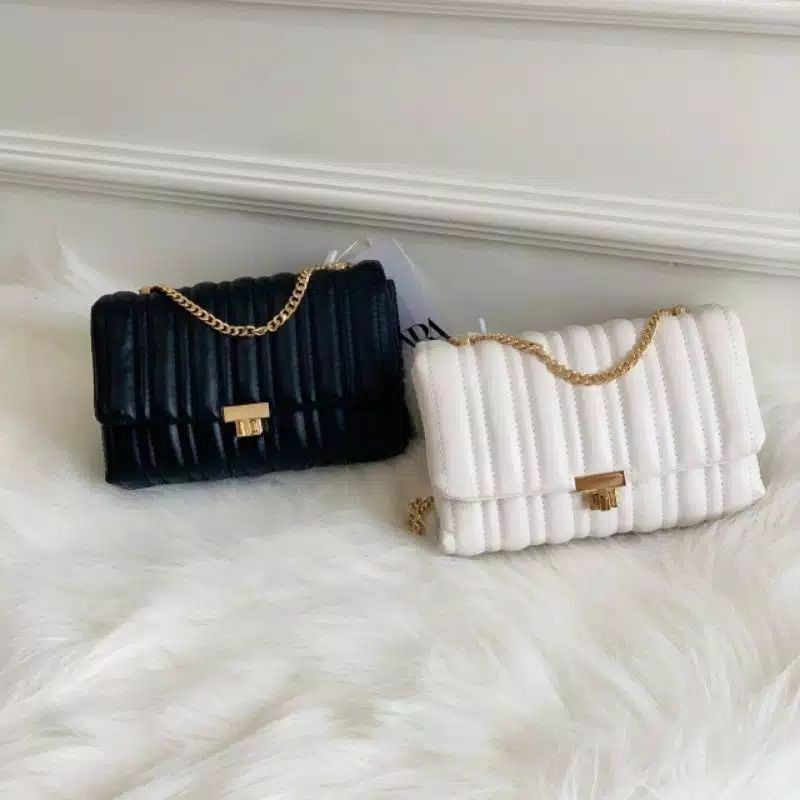 ZZ12236 TAS ZARA MINI QUILTED CROSSBODY BAG ORIGINAL NEW ARRIVAL SMALL
