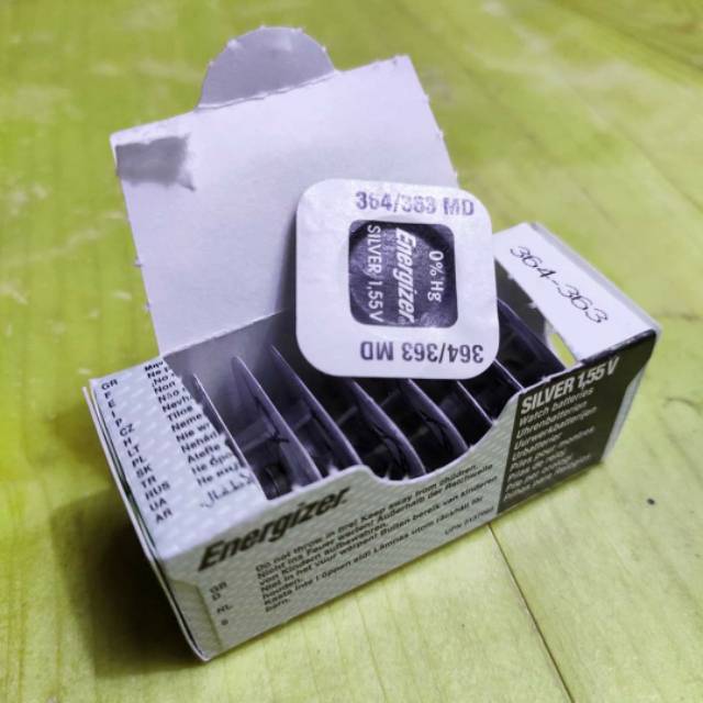 BATTERY BATREI BATERAI ENERGIZER SR 621 SR60 364 363 ORIGINAL USA