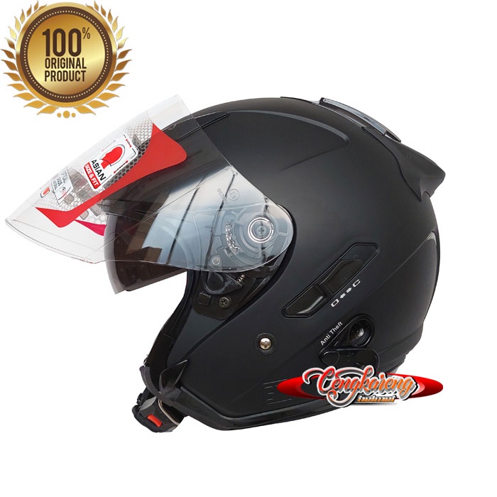 Jual HELM KYT GALAXY SLIDE DOBEL FLAT VISOR TERBARU BLACK DOFF Shopee