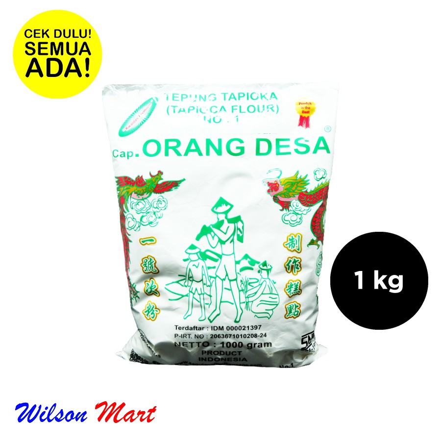 

SAGU TANI CAP ORANG DESA BUMI KENCANA TEPUNG TAPIOKA 1000 GRAM 1 KG