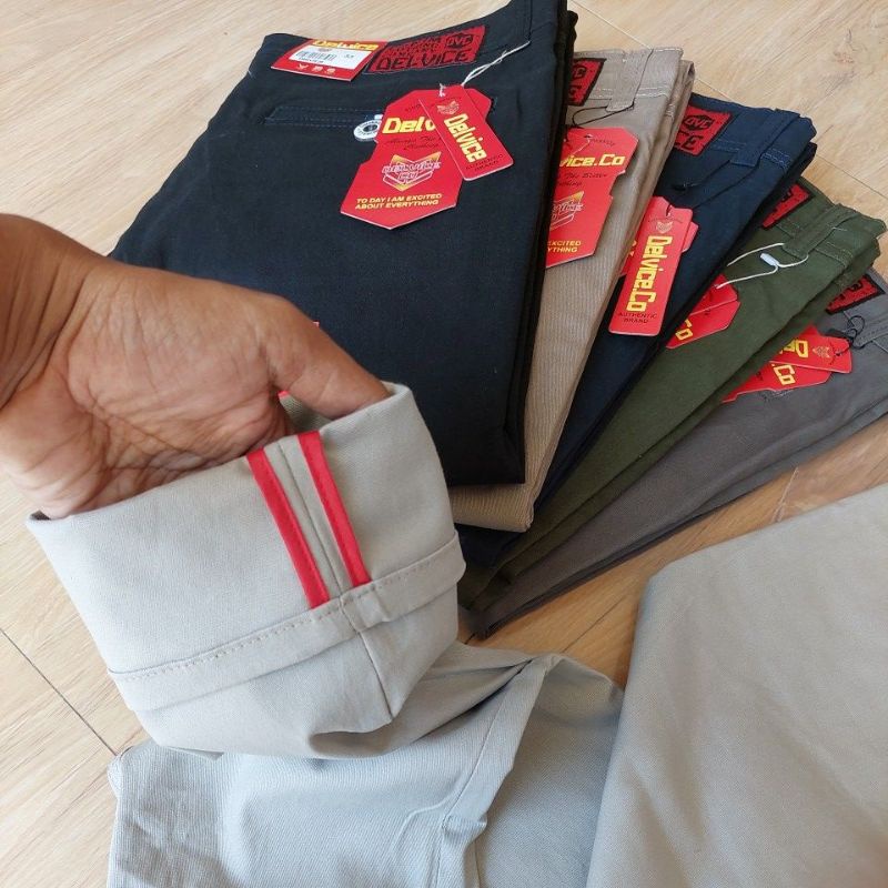 Celana Panjang Slimfit Chino/Cino/Chinos Pria/Cowok Warna krem(Cream)/Abu(Grey)/Hitam(Black)/Hijau army/ Nevy kwalitas Distro