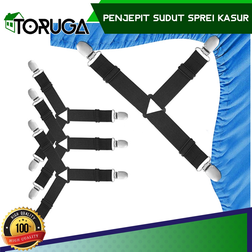 Penjepit Seprei Pengait Pengunci Seprei Kasur Jepitan Besi Bed Sheet Grips