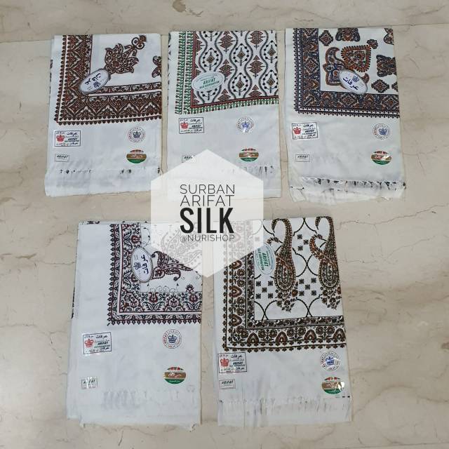 Sorban Arifat Silk Impor Tenun / Surban Kashmiri India