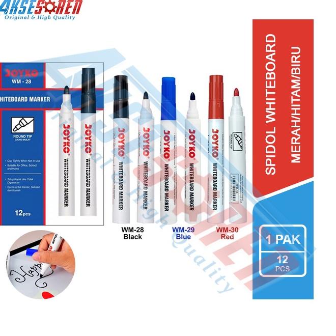 

❤[PROMO MURAH!!!]❤ Spidol Papan Tulis White Board Joyko [WM-28/1 Pack] / Sepidol Non Permanen 1 Pak Joyko [12 Pcs]