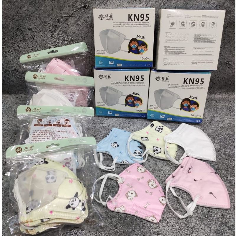 protective masks kn95 anak / masker anak kn95 / masker anak 5 lapis isi 10pcs