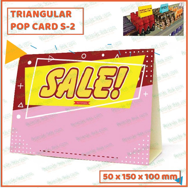 

Triangular Pop Card Promo SALE S-5 Kertas Promosi 1 Pack isi 10pcs