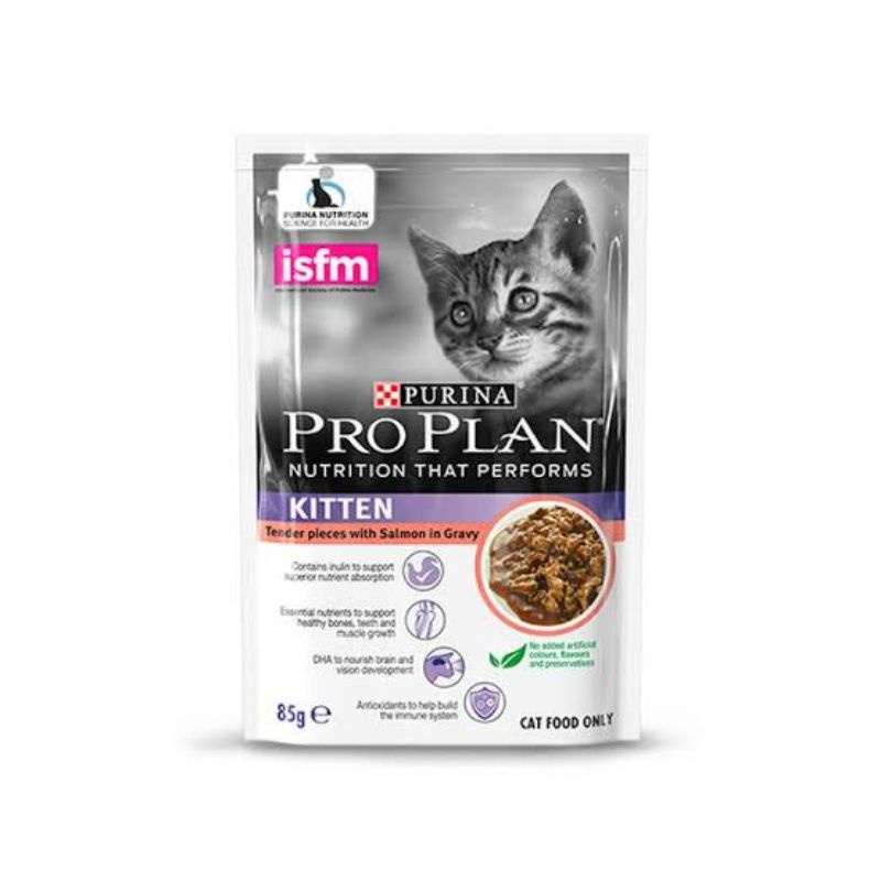 Makanan Kucing Basah Pro Plan Kitten Pouch 85gr,cat Food Proplan kitten pouch 85gr