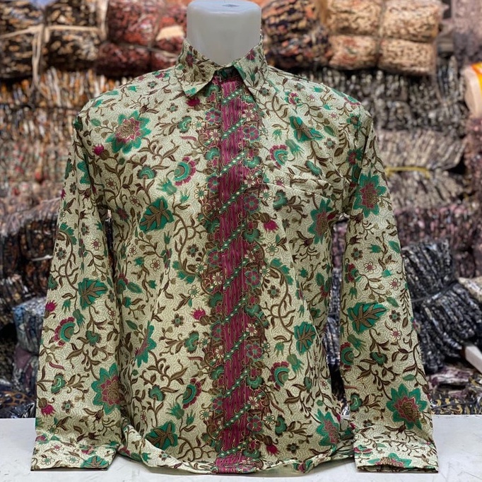 KQ> BATIK COUPLE TANJUNG HIJAU  / KEMEJA BATIK PRIA / ROK PLISKET WANITA / BAWAHAN KEBAYA / ATASAN B