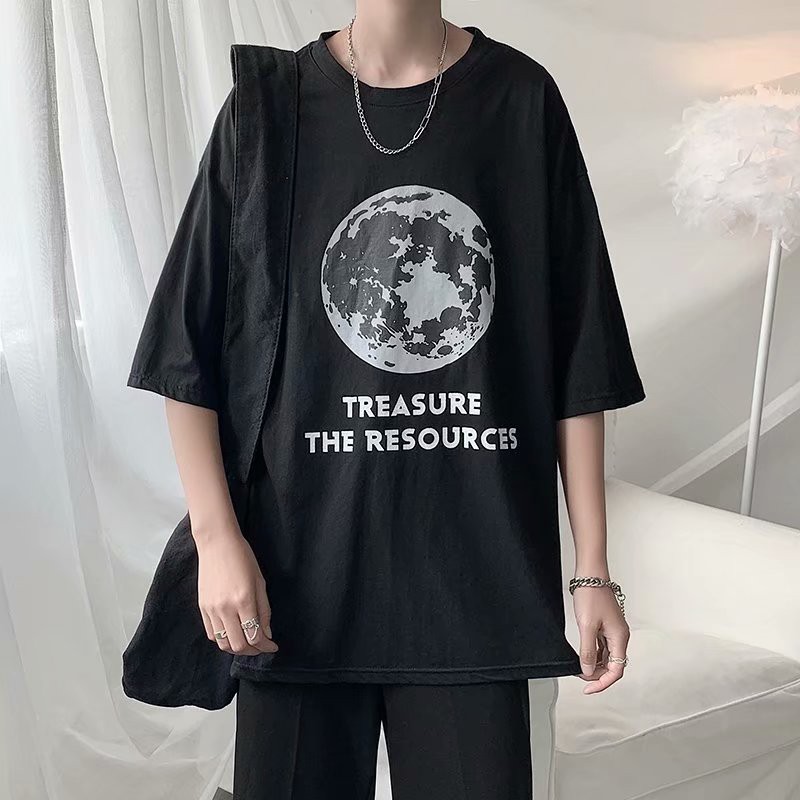 T-SHIRT OVERSIZE FASHION TREASURE PRIA DAN WANITA,KAOS UNISEX,T-SHIRT LENGAN PENDEK,KATUN 100%