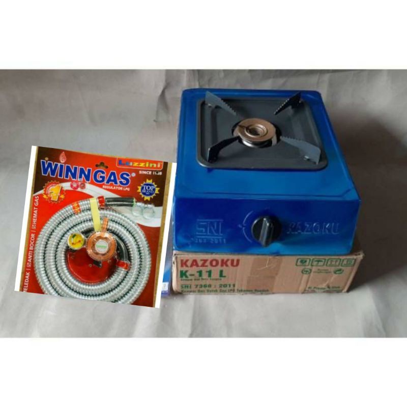 Kompor  1 TUNGKU Kazoku K- 11L , + Paket Selang gas Paket, Winn gas , Regulator