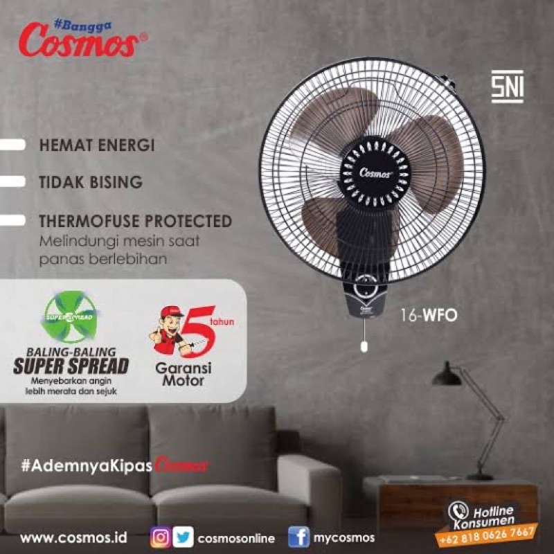 Jual Kipas Angin Dinding Cosmos 16wfo Wall Fan 16 Wfo Garansi 5 Tahun Shopee Indonesia 9291