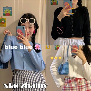  Penawaran terbatas Xiaozhainv Cardigan Crop  Top  Model  